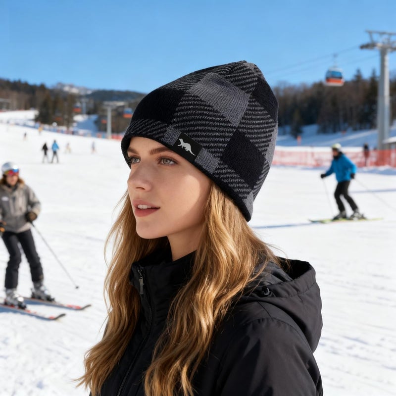 OTTER 100% Waterproof Windproof Beanie Hat - Fleece Lined Skull Cap for Men & Women Warm Winter Knit Cap for Hiking, Skiing. - Image 5